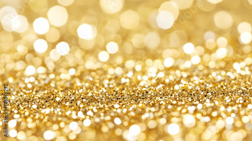 Dazzling gold glitter bokeh background texture, perfect for festive designs, luxury branding, or elegant celebrations. Ideal for adding a touch of glamour and sparkle.