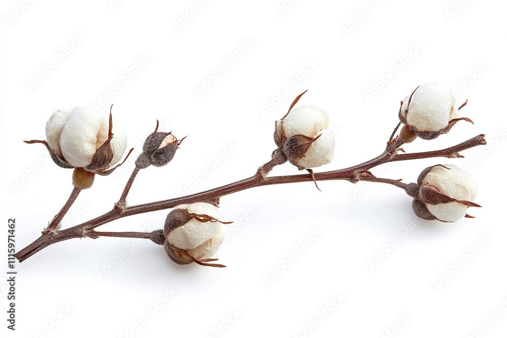 Isolated cotton ball on a white background. Generative Ai Isolated cotton ball on a white background. Generative Ai