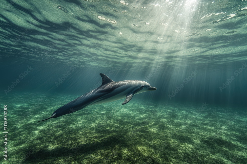 Naklejka premium ITALIA-ACQUARIO-GENOVA. Beautiful simple AI generated image