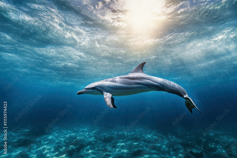 Fototapeta premium ITALIA-ACQUARIO-GENOVA. Beautiful simple AI generated image