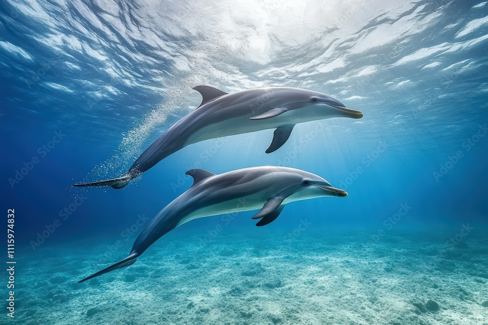 Fototapeta premium ITALIA-ACQUARIO-GENOVA. Beautiful simple AI generated image