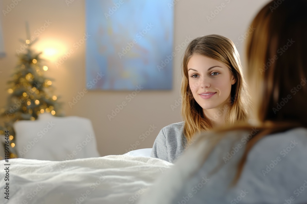 Beautiful female underwear with high-heeled shoes and a glass of wine on a white table and Christmas tree background.. Beautiful simple AI generated image Beautiful female underwear with high-heeled shoes and a glass of wine on a white table and Christmas tree background.. Beautiful simple AI generated image