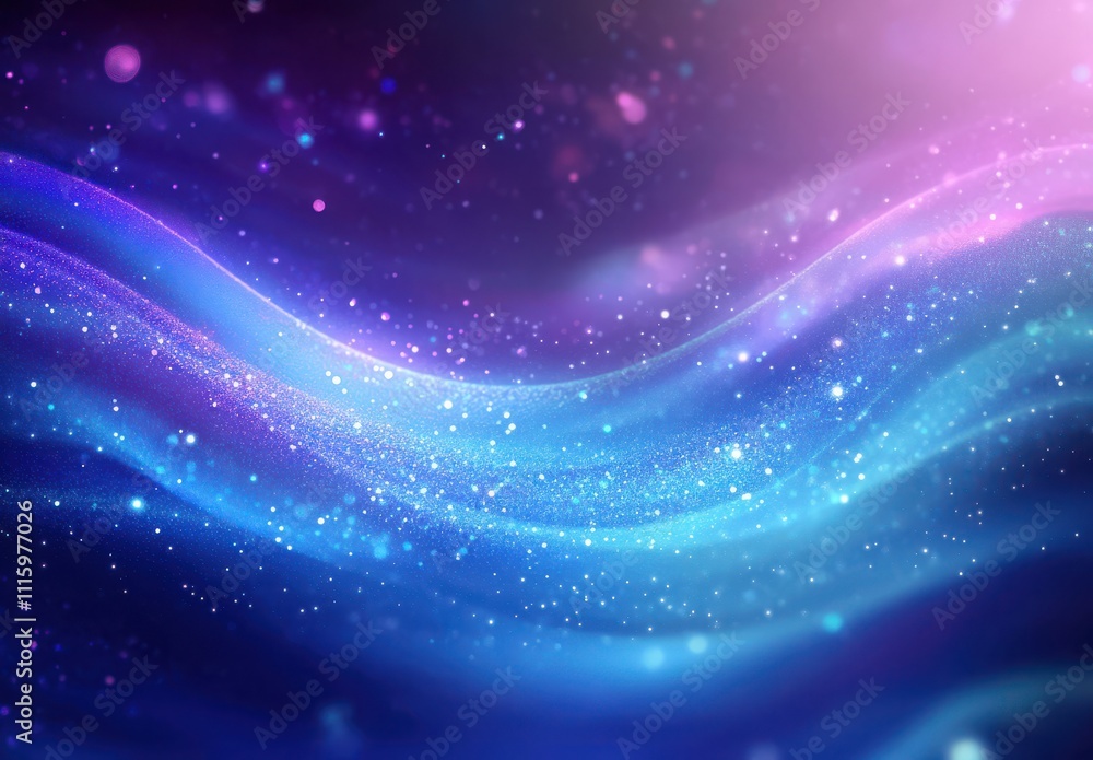 Fototapeta premium Ethereal Wave of Colorful Light and Sparkles Creating a Mystical Background for Creative Projects, Digital Art, and Design Applications