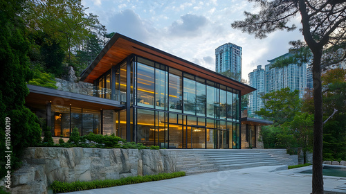 Glass Box Modern Home with Infinity Edge Pool, Hollywood Hills Estate