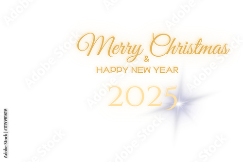 Obraz na płótnie Życzenia Merry Christmas & Happy New Year 2025 w salonie