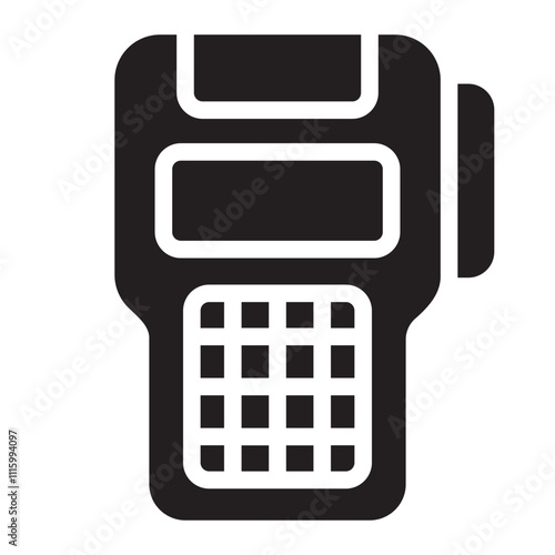 card machine glyph icon