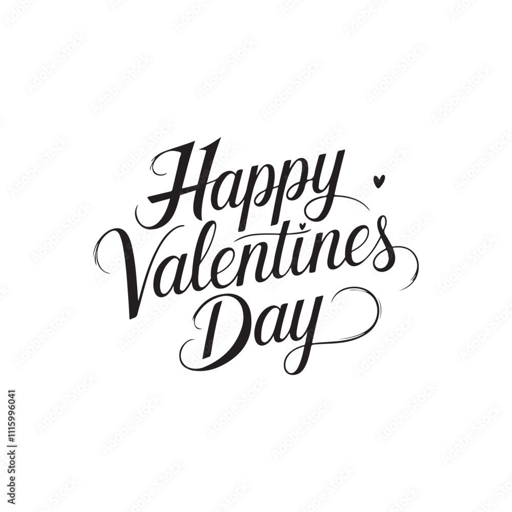 Obraz premium happy valentines day typography calligraphic font letterings text vector art design illustrations