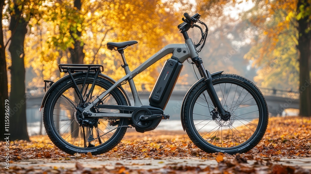 An e-bike with anti-theft features, including a lockable battery and GPS tracking. An e-bike with anti-theft features, including a lockable battery and GPS tracking.