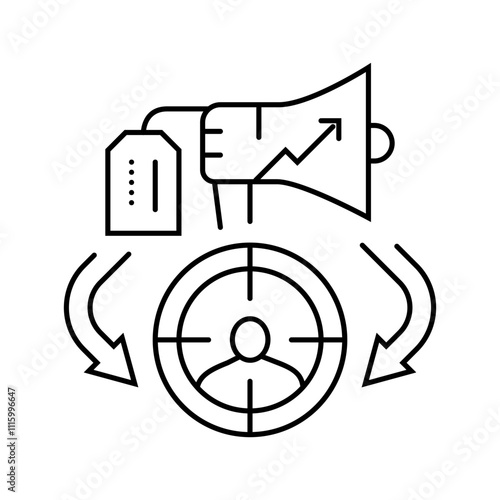 reference groups consumer behavior line icon vector. reference groups consumer behavior sign. isolated contour symbol black illustration