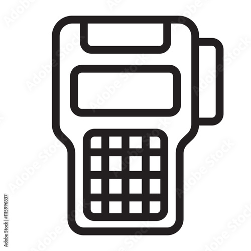 card machine line icon
