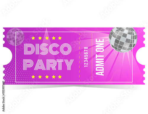 disco party ticket vector