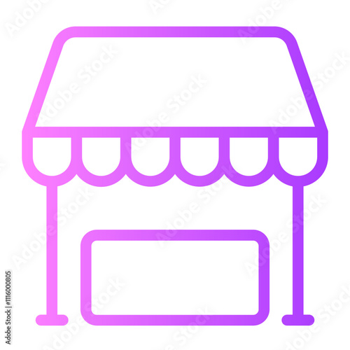 shopping store gradient icon