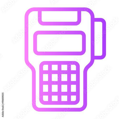card machine gradient icon