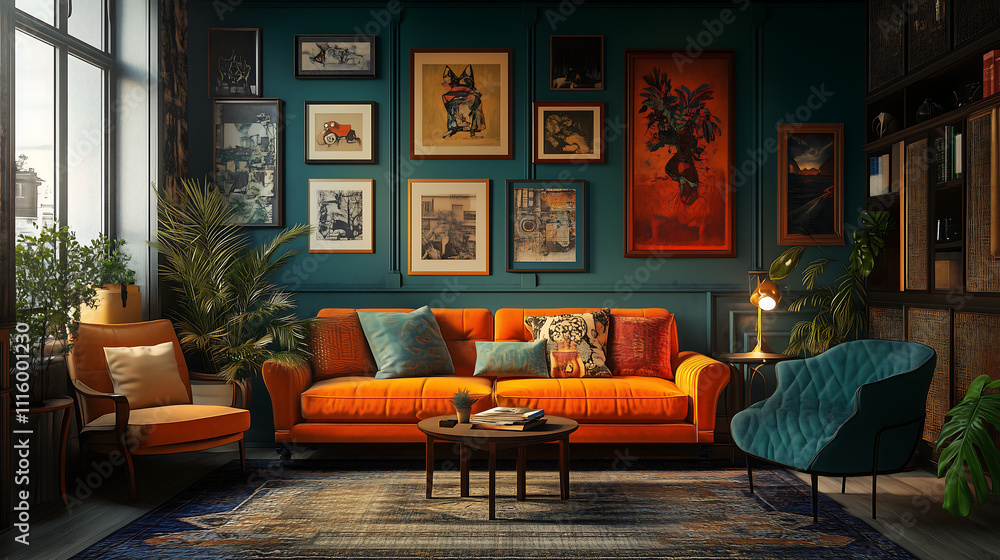 Fototapeta premium an eclectic living room