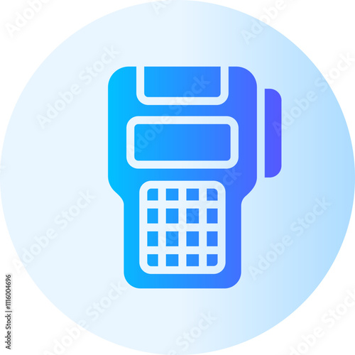 card machine gradient icon