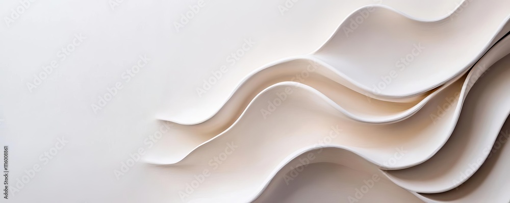 custom made wallpaper toronto digitalAbstract plaster wave sculpture with flowing and rhythmic patterns