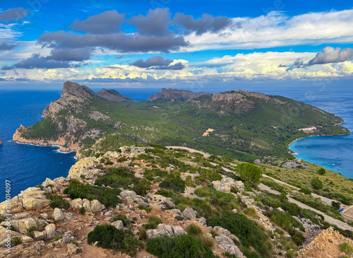 formentor cape on mallorca island in beautiful colors in the evening sunset