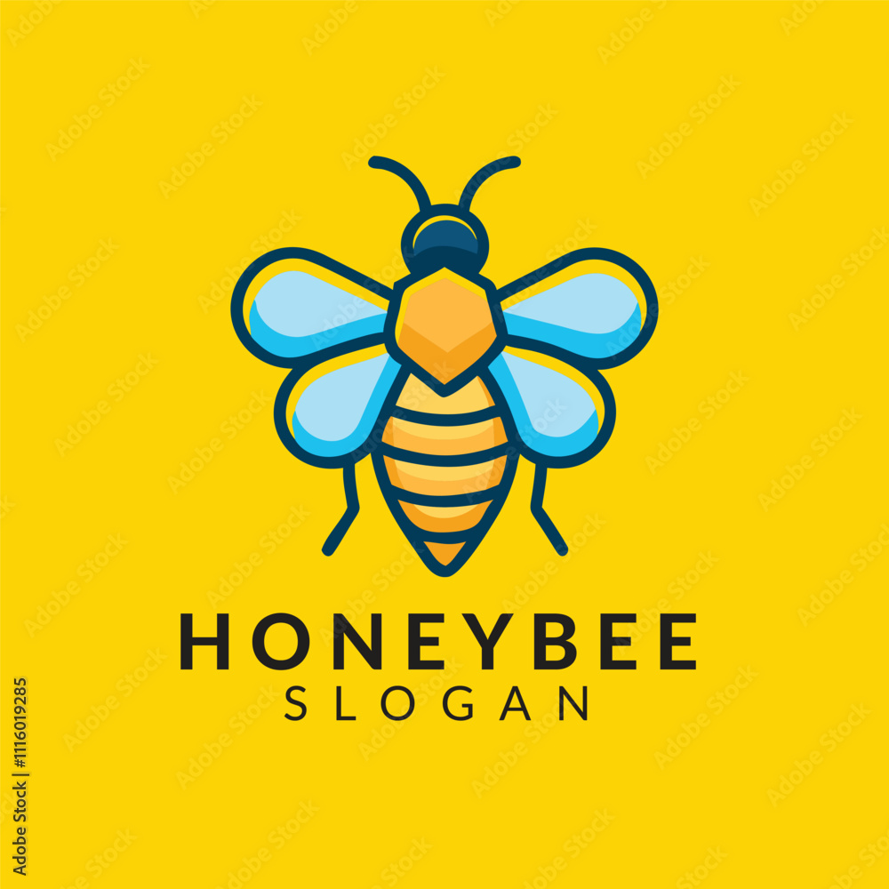 Creative bee honey logo design vector concept template illustration Creative bee honey logo design vector concept template illustration