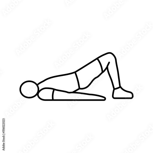 glute bridges fitness exercise leg line icon vector. glute bridges fitness exercise leg sign. isolated contour symbol black illustration