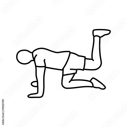 curtsy lunges fitness exercise leg line icon vector. curtsy lunges fitness exercise leg sign. isolated contour symbol black illustration