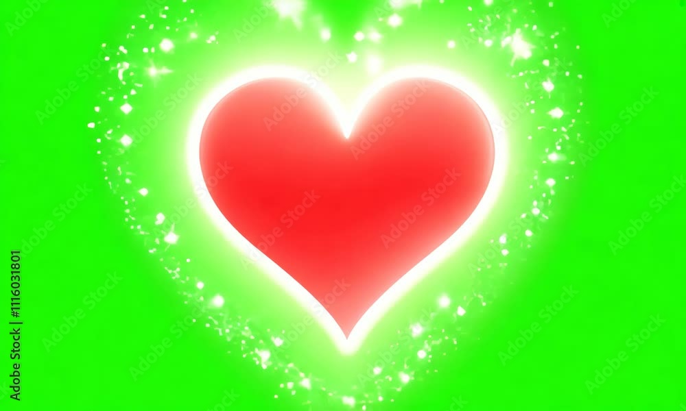Social media Live style animated heart on green screen Social media Live style animated heart on green screen