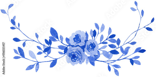 Blue wedding vintage floral bouquets