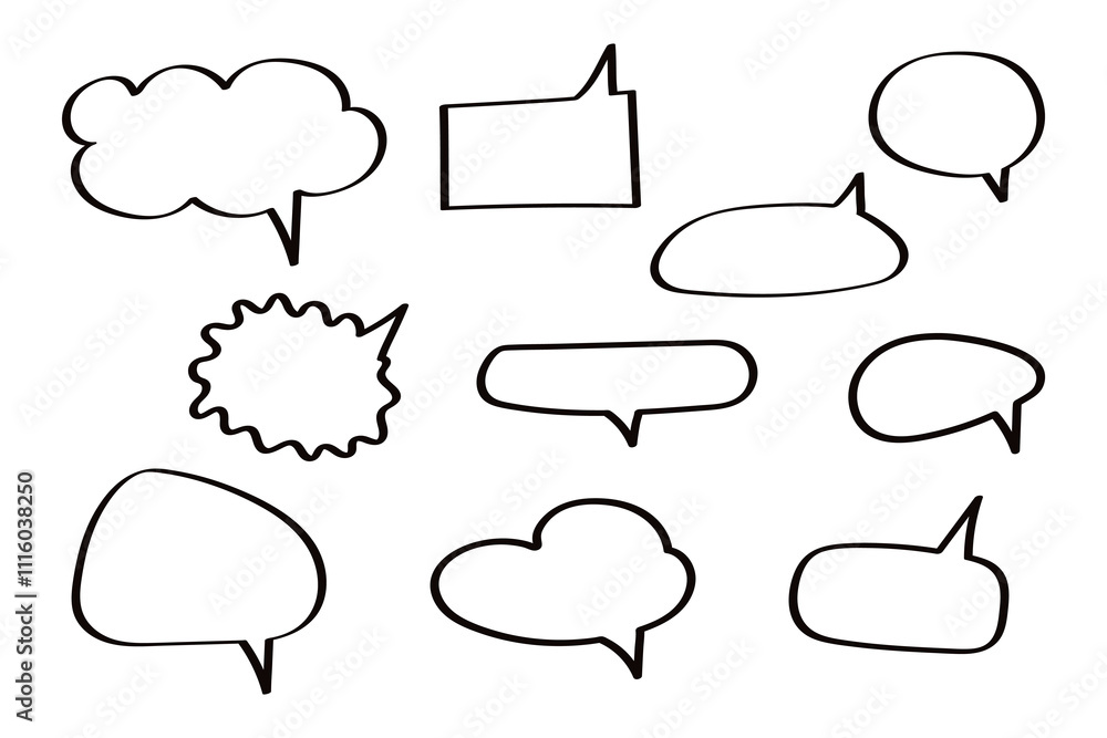 Obraz premium Quote frame, message set. Speech bubble with empty space. Quote icon