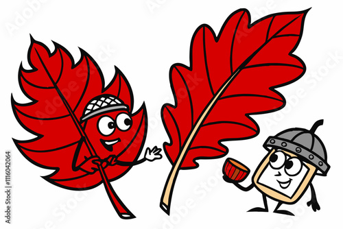 How to Create Funny Lovey Linden Leaves Clipart on a White Background