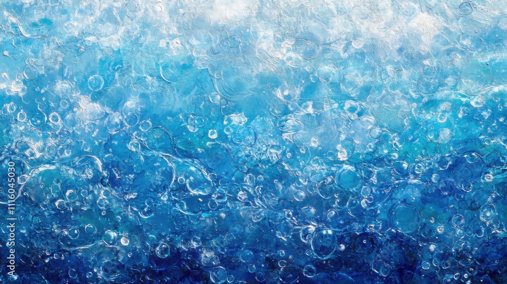 Obraz premium Blue water surface texture. Generative AI