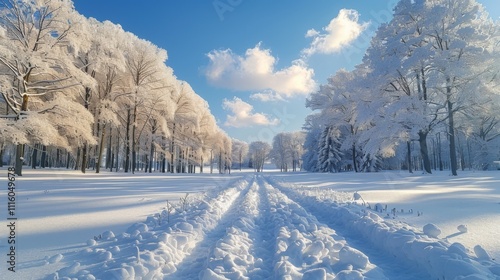 snow covered field and trees under blue sky during daytime