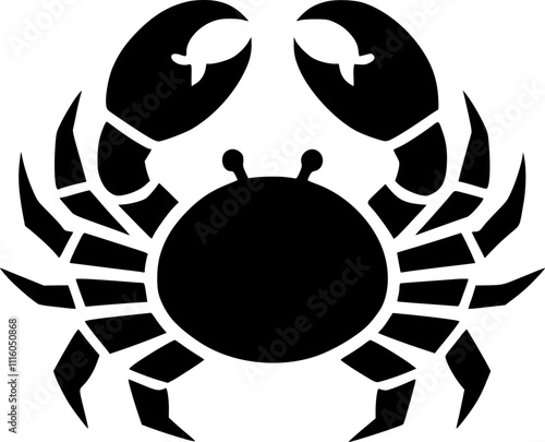 Crab Design Element for Logo and Poster Art photo