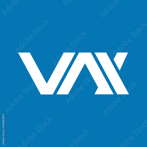the logo consists of the letter VAX. Abstract, outline and elegant.