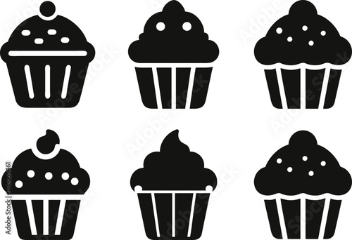 vector silhouette Cupcake