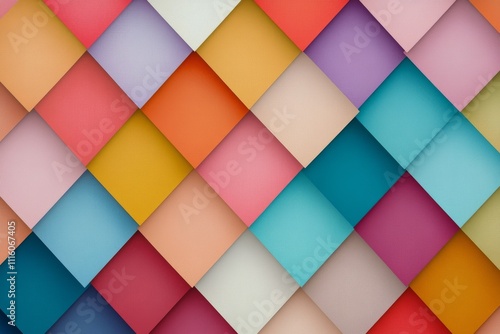 Colorful geometric abstract design showcasing vibrant shapes and patterns in ...