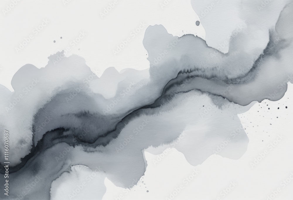 Obraz premium Soft Grey Watercolor Background