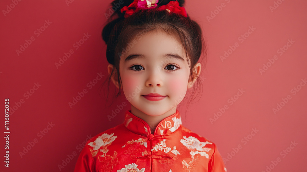 beautiful Chinese girl wearing cheongsam qipao dress china lunar new year spring festive beautiful Chinese girl wearing cheongsam qipao dress china lunar new year spring festive