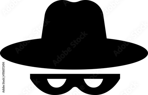 Incognito icons. Collection of anonymous and strangers