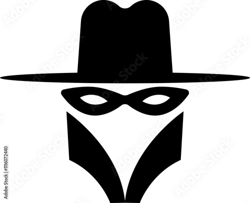 Incognito icons. Collection of anonymous and strangers