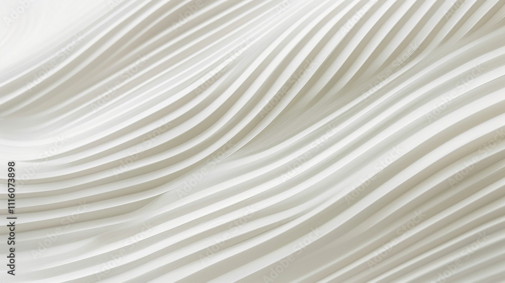 Obraz premium Monochromatic Abstract Digital Artwork with Smooth, Flowing Curves and Minimalist Dune-Like Design