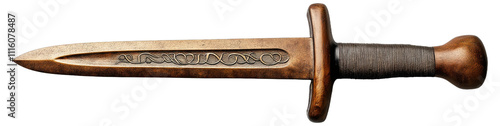 PNG Short sword with decorative inscription on blade photo