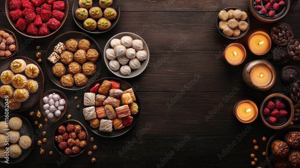 Fototapeta premium Chinese new year sweets a festive tradition for luck and wealth