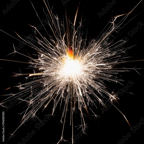 Wallpaper Mural Burst Light Effect with Flare isolated in Black Solid Background Torontodigital.ca