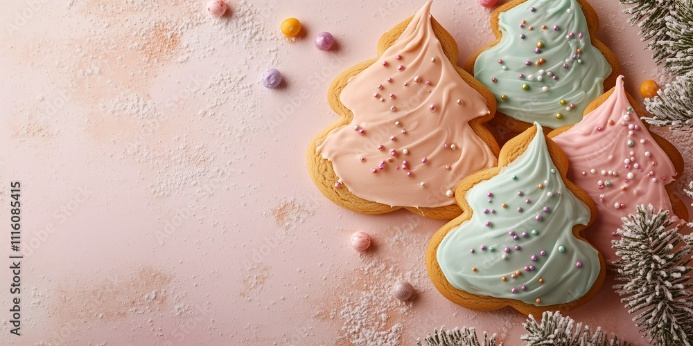 Imagine gingerbread cookies frosted in dreamy pastel shades of peach, mint, and lavender. Add soft candy sprinkles and clear space on the side for product copy or a holiday message. --ar 2:1 --v 6.1 - Imagine gingerbread cookies frosted in dreamy pastel shades of peach, mint, and lavender. Add soft candy sprinkles and clear space on the side for product copy or a holiday message. --ar 2:1 --v 6.1 -