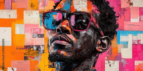 Wallpaper Mural Captivating portrait of a stylish man with vibrant background showcasing art and culture Torontodigital.ca