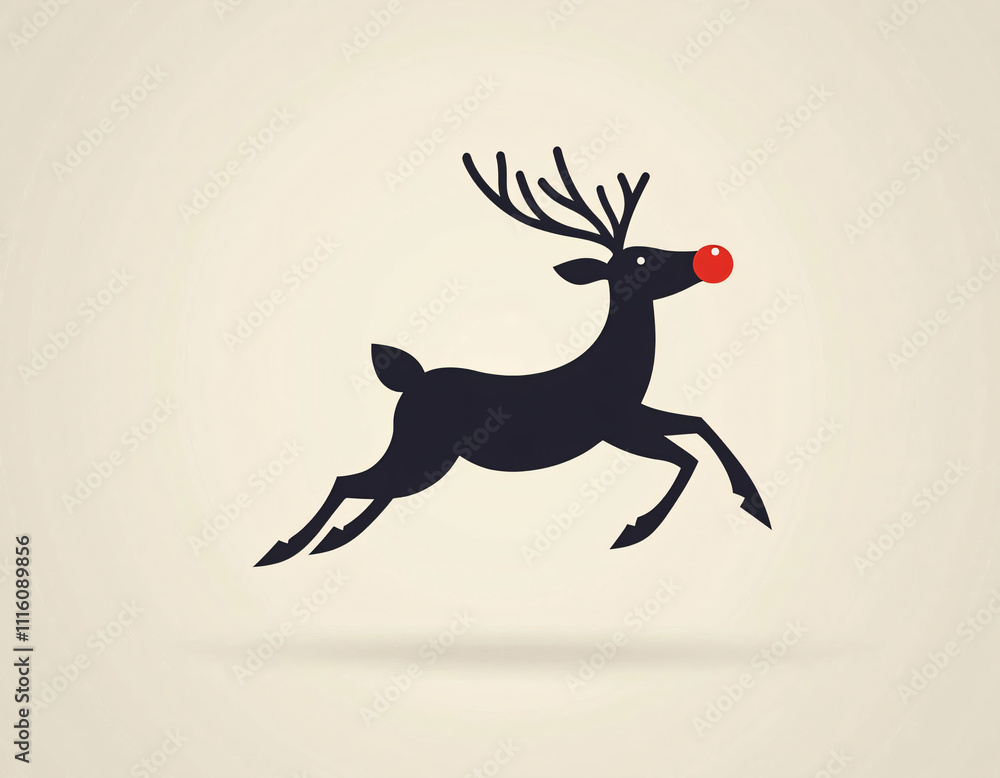 Obraz premium Reindeer Silhouette