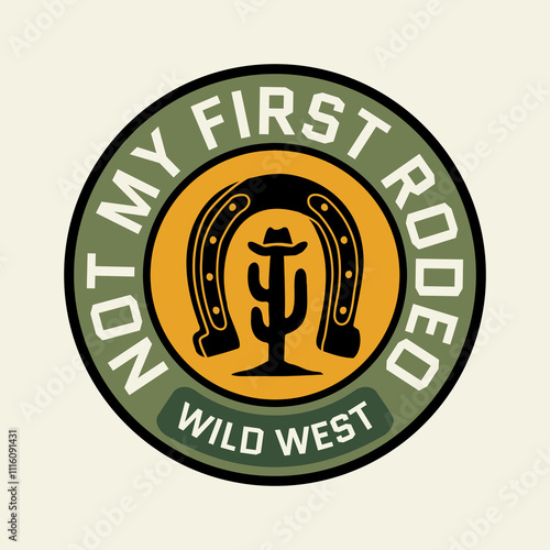 Western Themed Vector Graphic. Perfect for apparel prints, t-shirts, stickers, posters, and other uses.