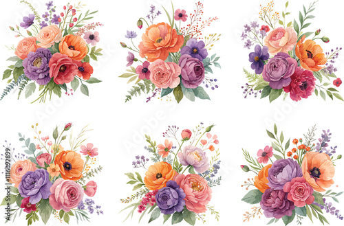 watercolor floral flower banquet design