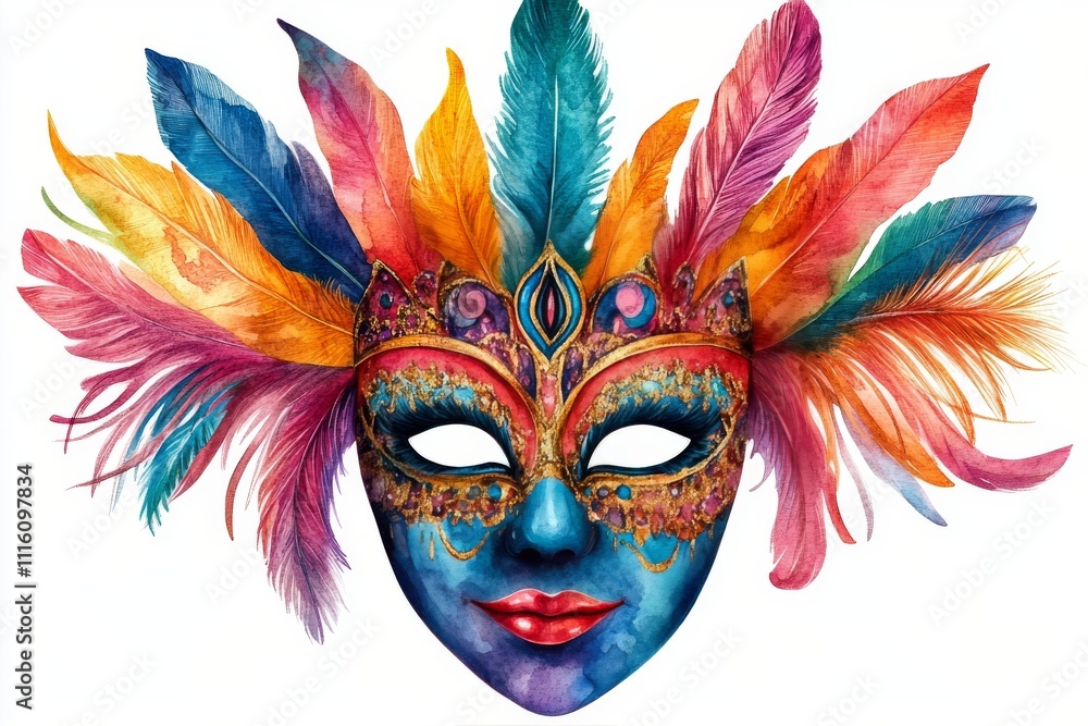 custom made wallpaper toronto digitalColorful feathered mask designed for festive celebrations and cultural gatherings