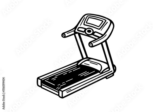 Treadmill icon. Exercise, Workout vector symbol. Healthy cardio concept. Running treadmill black vector icon for web graphic design