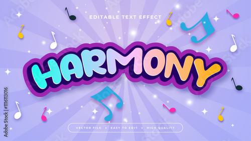 Colorful harmony 3d editable text effect - font style